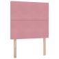 Preview: Aufbewahrungsbett mit Matratze Rosa 90 x 190 cm Samt