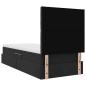 Preview: ARDEBO.de - Bett mit Stauraum und LED mit Matratze Schwarz 90 x 190 cm Samt