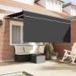 Preview: Einziehbare Markise Gestreift Anthrazit 300 x 200 cm Stoff