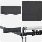 Preview: Einziehbare Markise Gestreift Anthrazit 300 x 200 cm Stoff