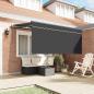 Preview: Einziehbare Markise Gestreift Anthrazit 300 x 200 cm Stoff