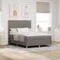 Preview: ARDEBO.de - Boxspringbett mit Matratze Taupe 140 x 190 cm Stoff