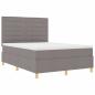 Preview: Boxspringbett mit Matratze Taupe 140 x 190 cm Stoff
