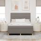 Preview: Boxspringbett mit Matratze Taupe 140 x 200 cm Stoff