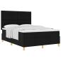 Preview: Boxspringbett mit Matratze Schwarz 140 x 190 cm Stoff