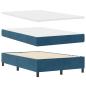 Preview: ARDEBO.de - Boxspringbett mit Matratze Dunkelblau 120 x 190 cm Stoff