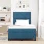 Preview: Boxspringbett mit Matratze Dunkelblau 120 x 190 cm Stoff