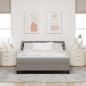 Preview: Boxspringbett mit Matratze Taupe 140 x 190 cm Stoff