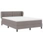 Preview: Boxspringbett mit Matratze Taupe 140 x 190 cm Stoff