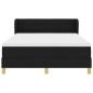 Preview: Boxspringbett mit Matratze Schwarz 140 x 190 cm Stoff