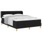 Preview: Boxspringbett mit Matratze Schwarz 140 x 190 cm Stoff