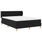 Preview: Boxspringbett mit Matratze Schwarz 140 x 190 cm Stoff