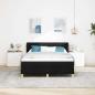 Preview: Boxspringbett mit Matratze Schwarz 140 x 190 cm Stoff