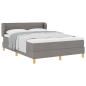 Preview: Boxspringbett mit Matratze Taupe 140 x 190 cm Stoff