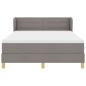 Preview: Boxspringbett mit Matratze Taupe 140 x 190 cm Stoff