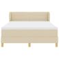 Preview: Boxspringbett mit Matratze Creme 140 x 200 cm Stoff