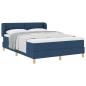 Preview: Boxspringbett mit Matratze mit Kopfteil Blau 140 x 200 cm Stoff