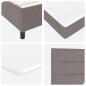 Preview: ARDEBO.de - Boxspringbett mit Matratze Taupe 140 x 190 cm Stoff