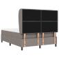 Preview: Boxspringbett mit Matratze Taupe 140 x 190 cm Stoff