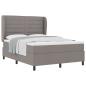 Preview: Boxspringbett mit Matratze Taupe 140 x 190 cm Stoff