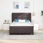 Preview: Boxspringbett mit Matratze Dunkelbraun 140 x 200 cm Stoff