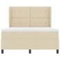 Preview: ARDEBO.de - Boxspringbett mit Matratze Creme 140 x 200 cm Stoff