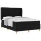 Preview: Boxspringbett mit Matratze Dunkelgrau 90x190 cm Schwarz Stoff