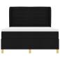 Preview: Boxspringbett mit Matratze Schwarz 190 x 140 cm Stoff