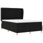 Preview: Boxspringbett mit Matratze Schwarz 190 x 140 cm Stoff