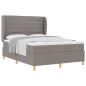 Preview: Boxspringbett mit Matratze Dunkelgrau 90x190 cm Taupe Stoff