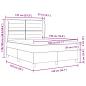 Preview: Boxspringbett mit Matratze Dunkelgrau 90x190 cm Taupe Stoff