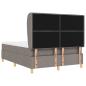 Preview: Boxspringbett mit Matratze Dunkelgrau 90x190 cm Taupe Stoff