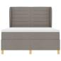 Preview: Boxspringbett mit Matratze Dunkelgrau 90x190 cm Taupe Stoff