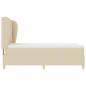 Preview: Boxspringbett mit Matratze Dunkelgrau 90x190 cm Creme Stoff