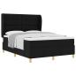 Preview: Boxspringbett mit Matratze Dunkelgrau 90x190 cm Schwarz Stoff