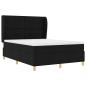 Preview: Boxspringbett mit Matratze Dunkelgrau 90x190 cm Schwarz Stoff