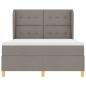 Preview: Boxspringbett mit Matratze Dunkelgrau 90x190 cm Taupe Stoff