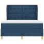Preview: Boxspringbett mit Matratze Dunkelgrau 90x190 cm Blau Stoff
