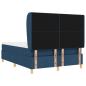Preview: Boxspringbett mit Matratze Dunkelgrau 90x190 cm Blau Stoff
