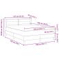 Preview: Boxspringbett mit Matratze Schwarz 190 x 140 cm Polyester