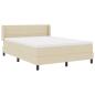 Preview: Boxspringbett mit Matratze Creme 200 x 140 cm Polyester