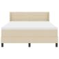 Preview: Boxspringbett mit Matratze Creme 200 x 140 cm Polyester