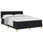 Preview: Boxspringbett mit Matratze Schwarz 190 x 140 cm Stoff