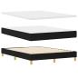 Preview: Boxspringbett mit Matratze Schwarz 190 x 140 cm Stoff