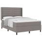 Preview: Boxspringbett mit Matratze Taupe 140 x 190 cm Stoff