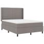 Preview: Boxspringbett mit Matratze Taupe 140 x 190 cm Stoff