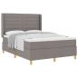 Preview: Boxspringbett mit Matratze Taupe 140 x 190 cm Stoff