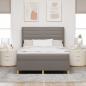 Preview: Boxspringbett mit Matratze Taupe 140 x 200 cm Stoff