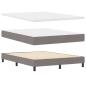 Preview: Boxspringbett mit Matratze mit LED Taupe 140 x 190 cm Stoff