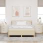 Preview: LED Boxspringbett mit Matratze mit LED Creme 140 x 200 cm Stoff